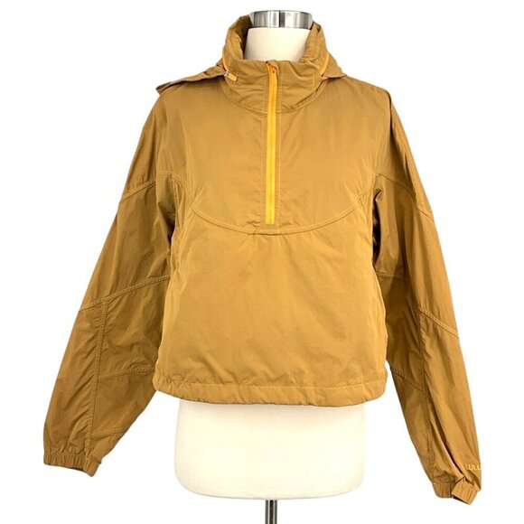 Lululemon Evergreen Cropped Anorak Jacket Mango Dream Size 12 Hood Packable - Picture 1 of 9